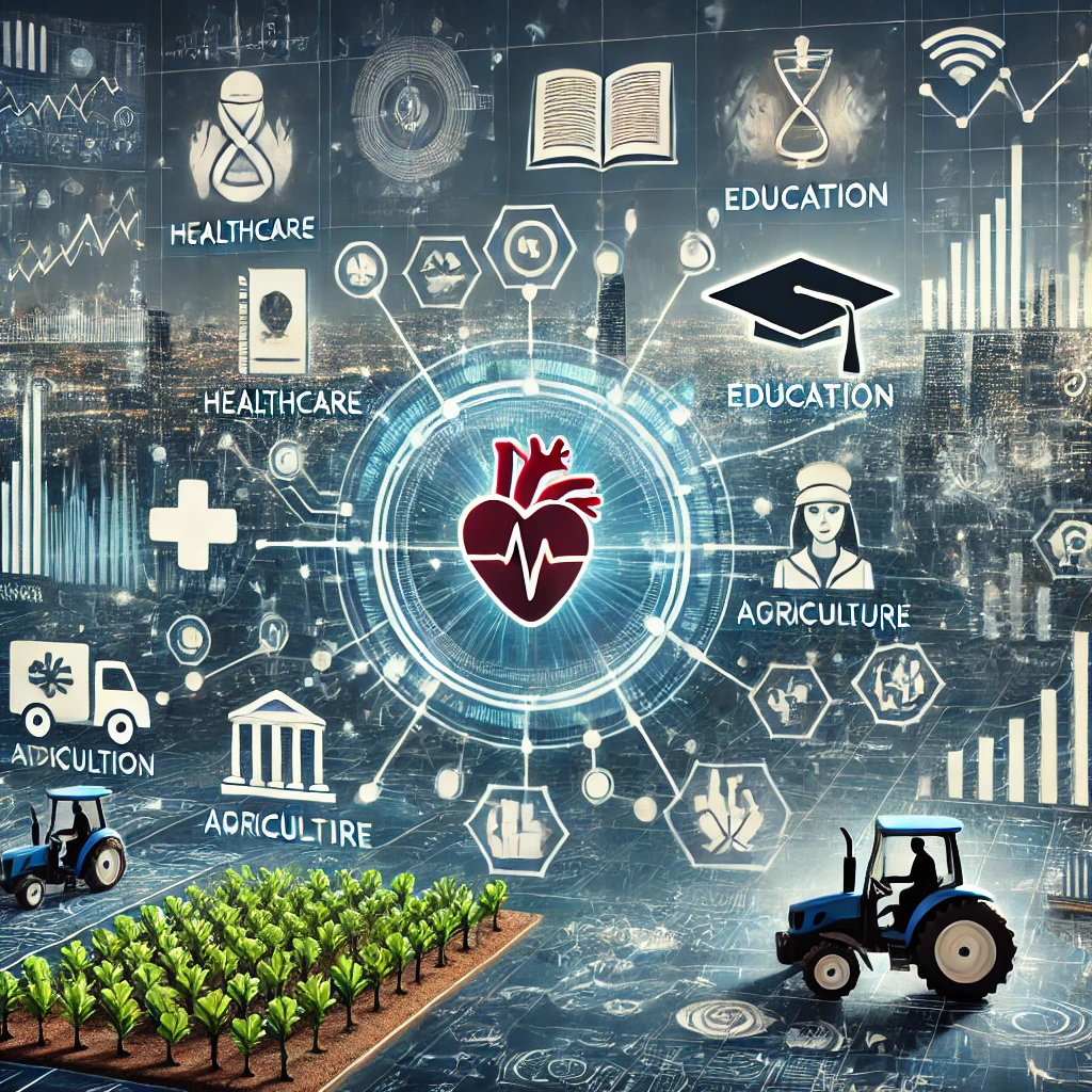 healthcare, education, agriculture, and legal services through data analytic
